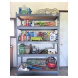 Metal Shelf, Battery Chargers & Lawn Tools