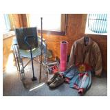 Wheelchair, Weights, Letterman Jacket