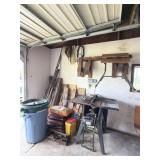 Craftsman Table Saw, Fertilizer, Scrap Lumber