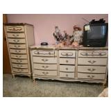 French Provincial 4 Piece Twin Bed Set