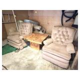 Pair Lane Recliners, End Table