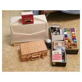 White Sewing Machine, Buttons, Crafts Supplies