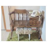 Vintage Telephone Table & Attic Contents