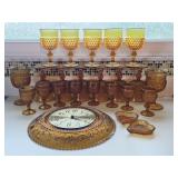 Tiara Clock, Tiara Amber Glass