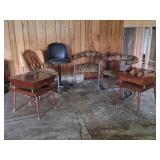2 MCM End Tables, Chairs, Barstool