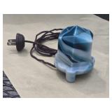 Houze Akro Agate Aqua Slag Glass Table Lighter