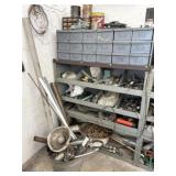 Metal Drawers w/ Contents: Clamps, Hardware