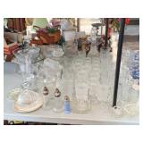 Pressed Glass, Fostoria, Candy Dishes, Decanter
