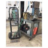 2 Wheel Dolly & Shop Cart, Push Brooms