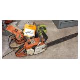 2 Chainsaws & Chain Saw Sharpner: Stihl, Poulan