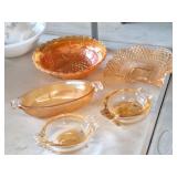Carnival Glass Iridescent Marigold