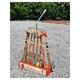 Vintage Ted Williams Wood Croquet Set