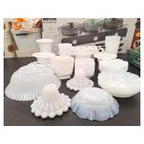 Milk Glass: Iridescent Bowls, Candlesticks & More
