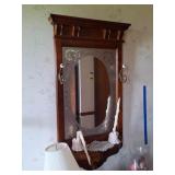 Hall Tree, Etched Mirror