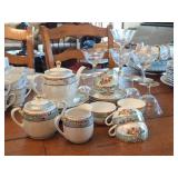 Noritake China & Etched Stemware
