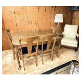 Vintage Mirror, Table & Chairs, Lamps, Armchair