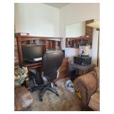 Office Desk, Computer Monitor, Epson Printer