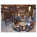 Smoking Stand, Knife, Seth Thomas Clock, Locks
