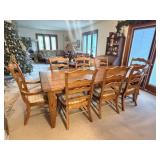 Solid Wood Dining Table, 8 Chairs