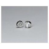 1.63 Grams 18K Gold & Diamond Earrings