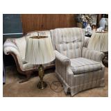 2 Stiffel Lamps, Berne Furniture Arm Chair, Sofa