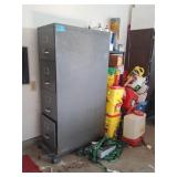 File Cabinet, Lawn Chemicals, Gas Cans