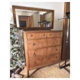 Wood Dresser, Wall Mirror