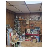 Bench, Christmas Decor, Longaberger Baskets