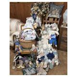 Rocking Chair, Tables, Stuffed Bunnies