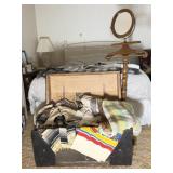 Trunk, Butler Dressing Stand, Linens, Vint Clothes