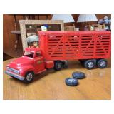 Vintage Tonka Livestock Semi Truck Cattle Trailer