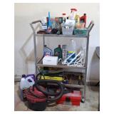 Rolling Cart, Hardware, Shop Vac, Tools