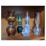 5 Miniature Oil Lamps