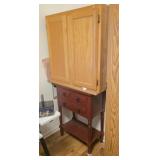 Nightstand, Cupboard, Sewing Fabric Scraps