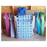 Gravity Chair, 4 Ozark Trail Bag Chairs, Chaise