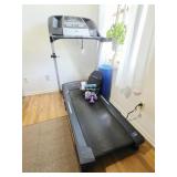 ProForm Treadmill, Hand Weights, Back Brace