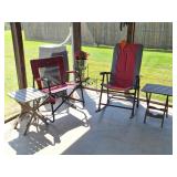 Rural King Rocker, Camp Tables, Plant Stand