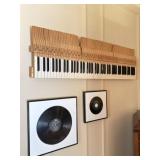 Piano Key Wall Art, Framed Vinyl Records