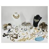 Huge Lot of Costume jewelry, Vanity Set & Wigs