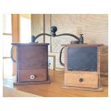 2 Antique Coffee Grinders