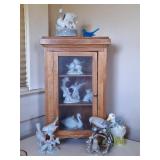 Table Top Display Case & Figurines