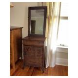 Antique Tiger Oak Washstand w/ Mirror