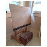 Vintage Drafting Table & Machinist Cabinet
