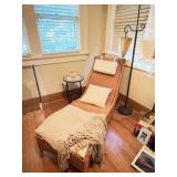 Rattan Chaise Lounge, Pottery Barn, Mosaic Table