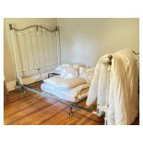 Vintage Wrought Iron & Brass Bed Frame