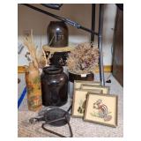Crewel Work Animals, Crocks, Cast Iron Dampers