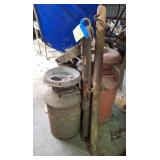2 Yokes, Milk Cans, Wood Slice