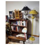 Tole Floor Lamp, Bookcase, Small Curio Display
