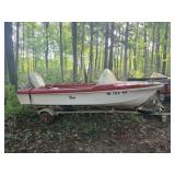NO TITLE 60's Duo X15 Boat, Johnson Outboard Motor