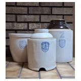 3 UHL Acorn Wares Stoneware Pottery